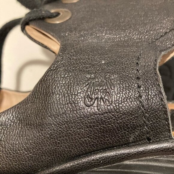 FLY LONDON Sz 40 Yaffa Lace Up Wedge Sandals - Picture 9 of 10